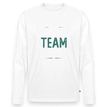 Drinking Team - Männer Premium Bio Langarmshirt - Weiß - Vorne - Nico (187cm)