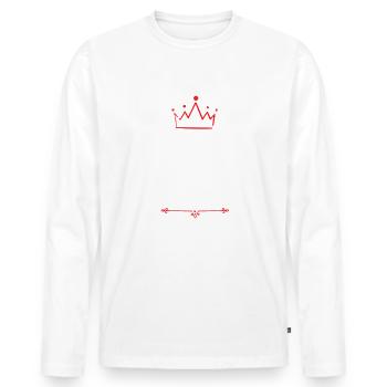 Ali - Männer Premium Bio Langarmshirt - Weiß - Vorne - Nico (187cm)