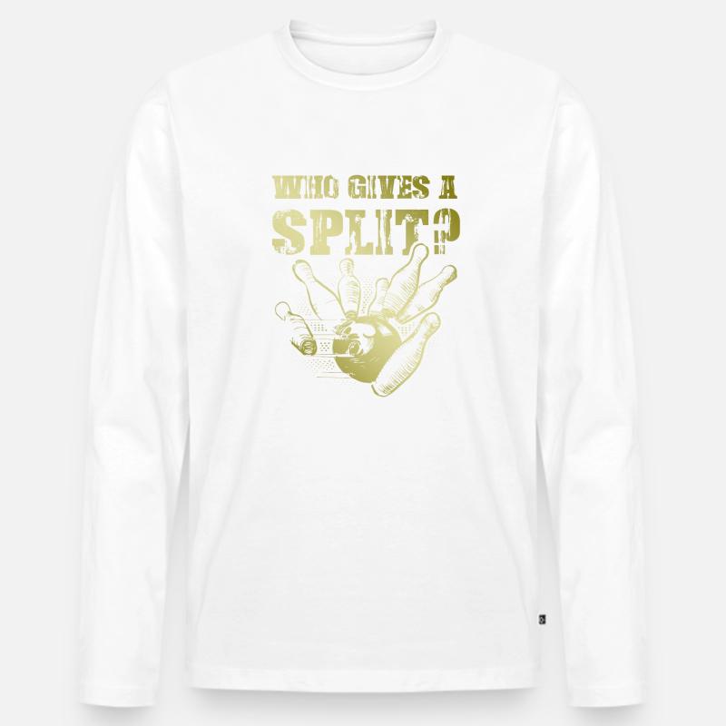 Bowling Split - Männer Premium Bio Langarmshirt - undefined