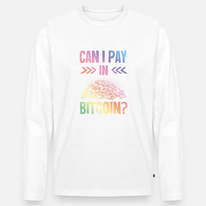 pay with bitcoin - Männer Premium Bio Langarmshirt - undefined