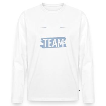 Bowling Team - Men's Premium Organic Long Sleeve Shirt - white - Front - Nico (187cm)