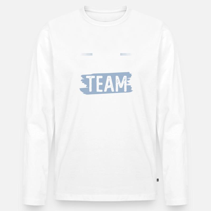 Bachelor Team - Männer Premium Bio Langarmshirt - Weiß