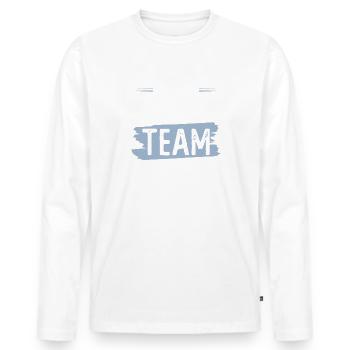 Drinking Team - Männer Premium Bio Langarmshirt - Weiß - Vorne - Nico (187cm)