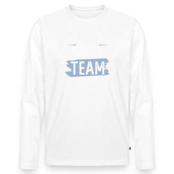Équipe de kickboxing - T-shirt manches longues Premium bio Homme - blanc - Devant - Nico (187cm)