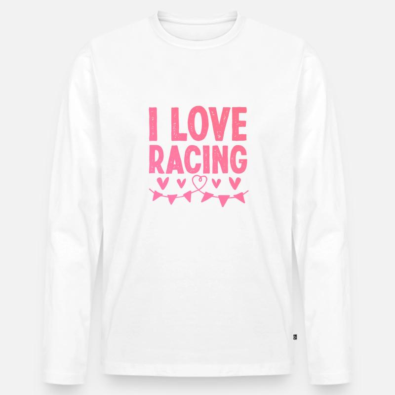 Ich liebe Rennen - Männer Premium Bio Langarmshirt - undefined