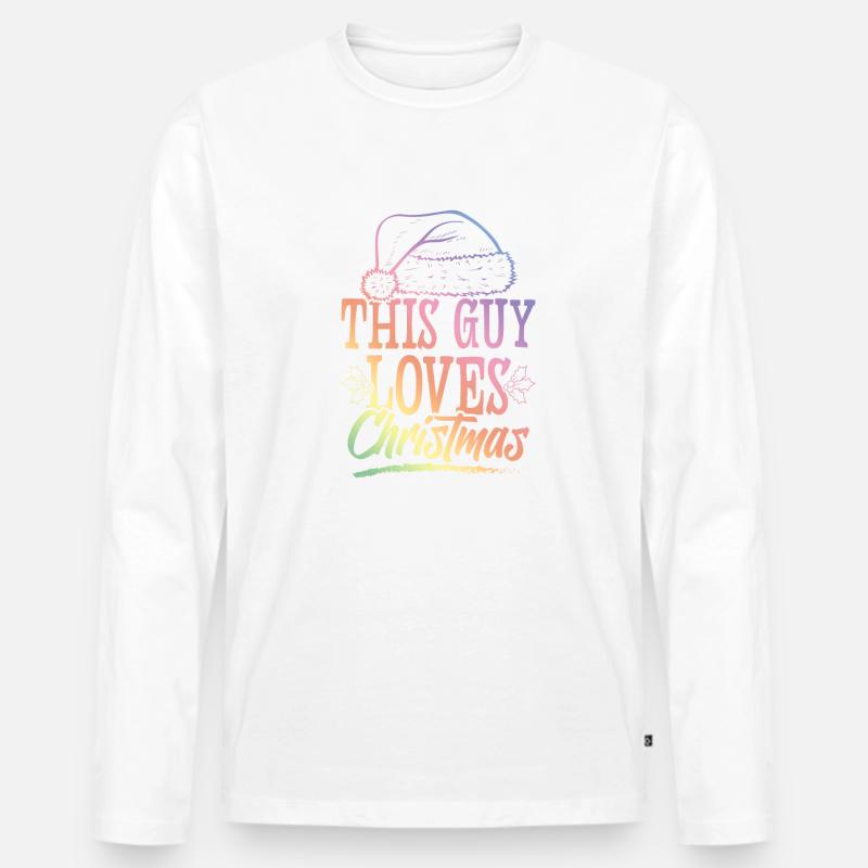 Loves Christmas - Männer Premium Bio Langarmshirt - undefined