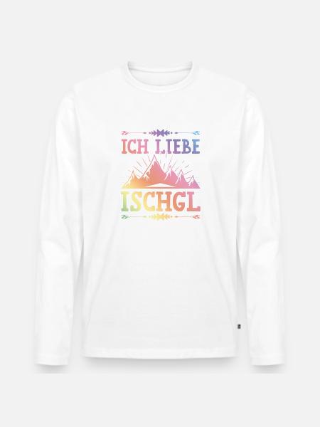 Ich liebe Ischgl - Männer Premium Bio Langarmshirt -