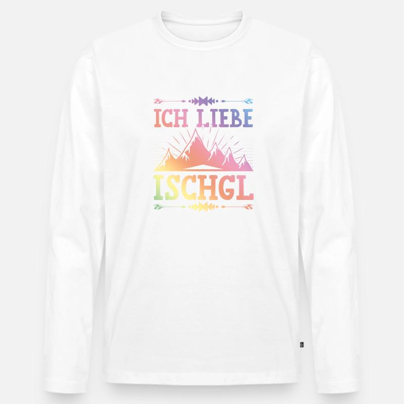 Ich liebe Ischgl - Männer Premium Bio Langarmshirt - undefined