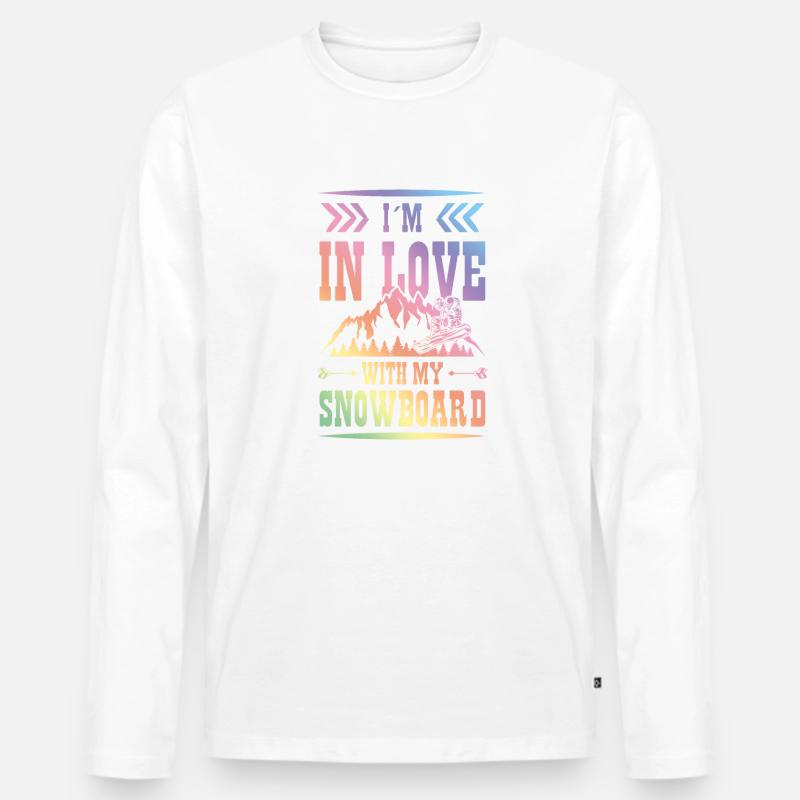 love Snowboarding - Männer Premium Bio Langarmshirt - undefined