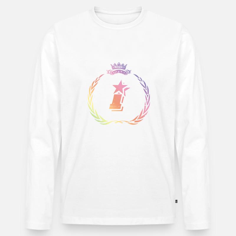 I Buchstabe Kranz - Männer Premium Bio Langarmshirt - undefined