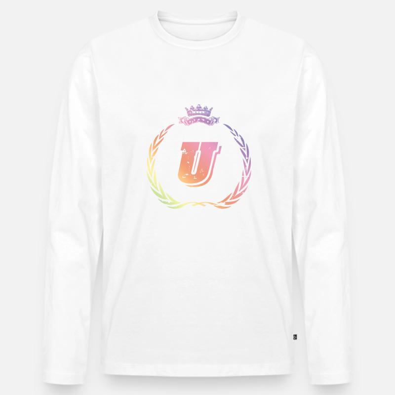 U Buchstabe Kranz - Männer Premium Bio Langarmshirt - undefined