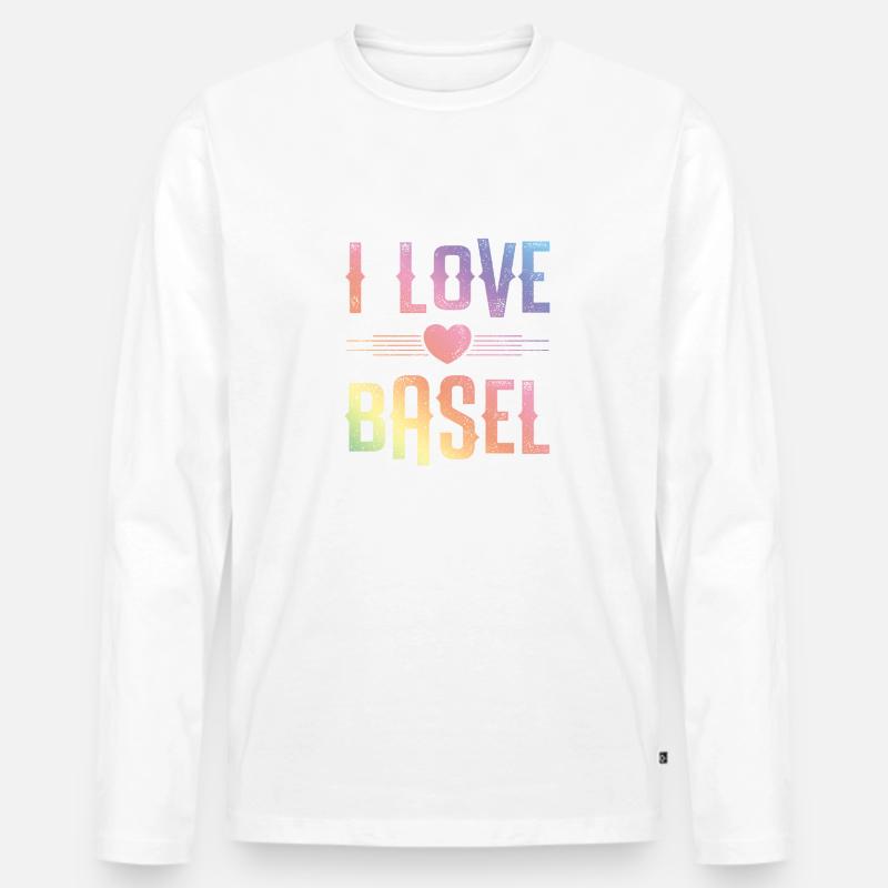 I Love Basel - Männer Premium Bio Langarmshirt - undefined