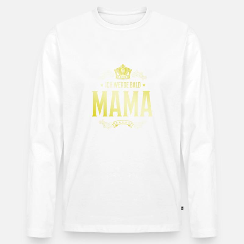 Ich werde Bald Mama - Männer Premium Bio Langarmshirt - undefined