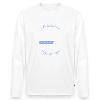 Baby in process - Men's Premium Organic Long Sleeve Shirt - white - Front - Nico (187cm)