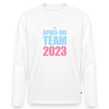 Après-Ski 2023 - Men's Premium Organic Long Sleeve Shirt - white - Front - Nico (187cm)