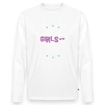 Barcelona Girls Tour - T-shirt manches longues Premium bio Homme - blanc - Devant - Nico (187cm)