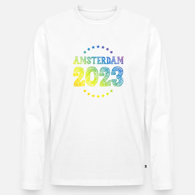 Amsterdam 2023 - Männer Premium Bio Langarmshirt - undefined