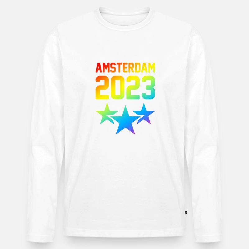 Amsterdam 2023 - Männer Premium Bio Langarmshirt - undefined