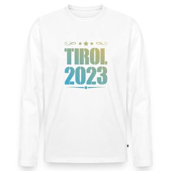 Tyrol 2023 - Men's Premium Organic Long Sleeve Shirt - white - Front - Nico (187cm)