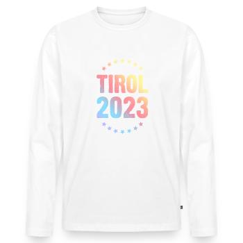 Tyrol 2023 - Men's Premium Organic Long Sleeve Shirt - white - Front - Nico (187cm)