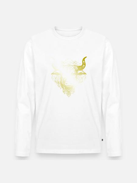 Taureau Mandala or - T-shirt manches longues Premium bio Homme - 