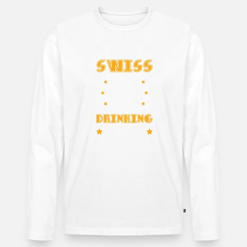 Schweiz Drinking Team Swiss - Männer Premium Bio Langarmshirt - undefined
