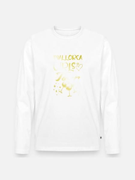 Mallorca Girls Tour Gold - Men's Premium Organic Long Sleeve Shirt - 