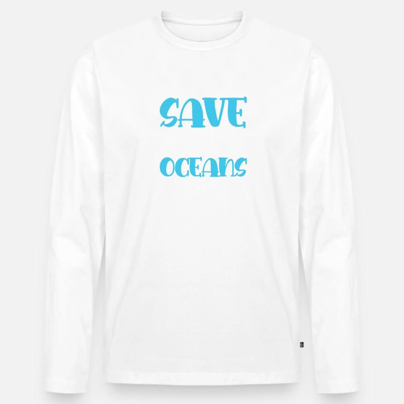 save the ocean - Männer Premium Bio Langarmshirt - undefined