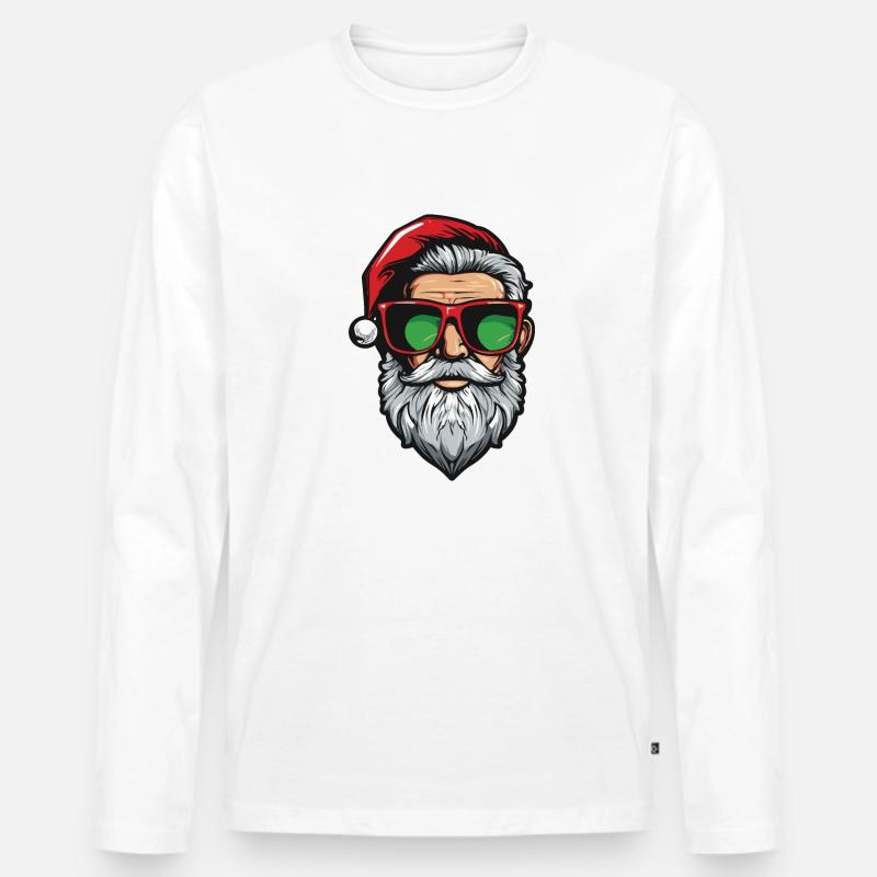 Weihnachtsmann Cool Santa - Männer Premium Bio Langarmshirt - undefined