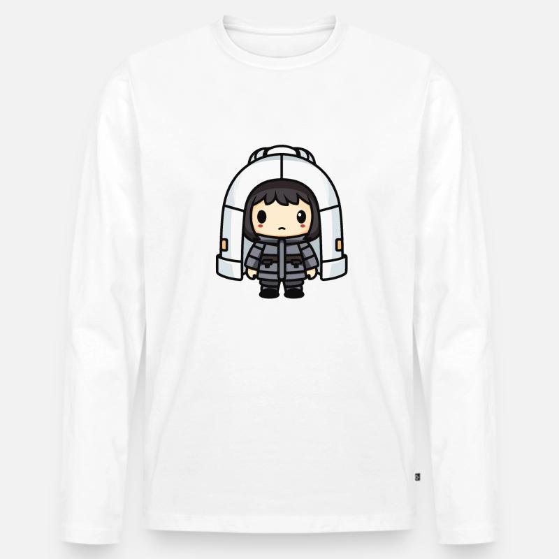 Iglu Eskimo Winter Comic - Männer Premium Bio Langarmshirt - undefined