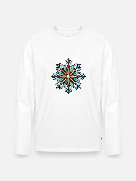 Frost Symbol Star Winter Snow - Men's Premium Organic Long Sleeve Shirt -
