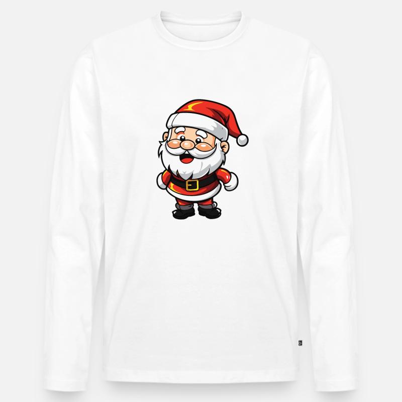 Weihnachtsmann Comic - Männer Premium Bio Langarmshirt - undefined