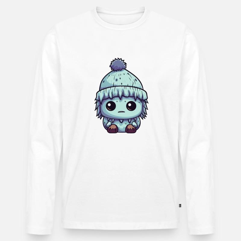 Winter Eskimo Comic Niedlich - Männer Premium Bio Langarmshirt - undefined