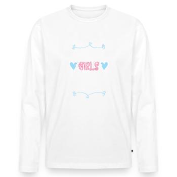 Après-Ski Girls Tour Heart - T-shirt manches longues Premium bio Homme - blanc - Devant - Nico (187cm)