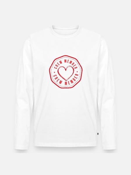 Crew Member Herz - Männer Premium Bio Langarmshirt -