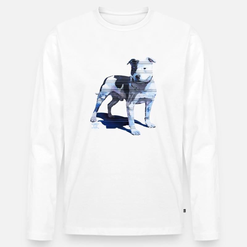 Riesleman - Männer Premium Bio Langarmshirt - Weiß