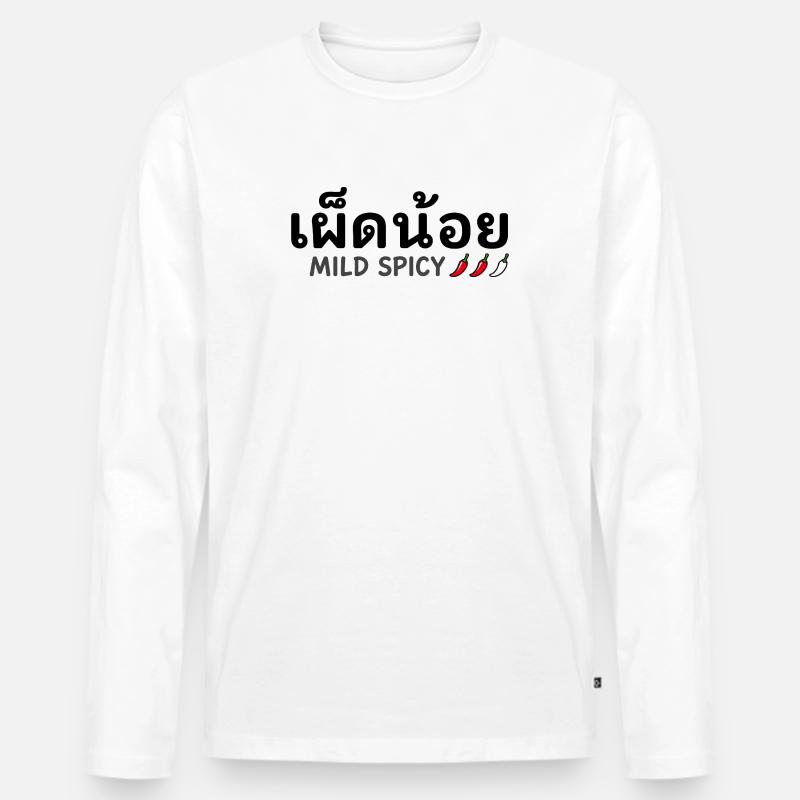 Mild Spicy - Männer Premium Bio Langarmshirt - Weiß