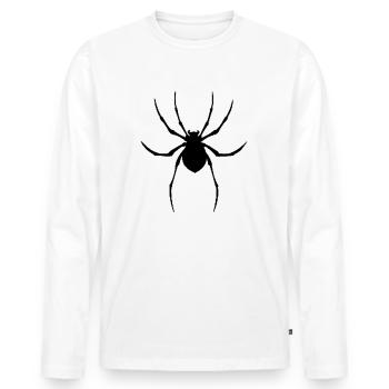 Spider graphique vectoriel - T-shirt manches longues Premium bio Homme - blanc - Devant - Nico (187cm)
