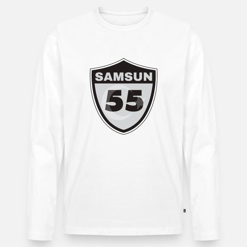 Samsun - Männer Premium Bio Langarmshirt - Weiß