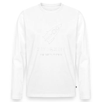 SUNGSAM EDITION ILLIMITEE (fusée) - T-shirt manches longues Premium bio Homme - blanc - Devant - Nico (187cm)