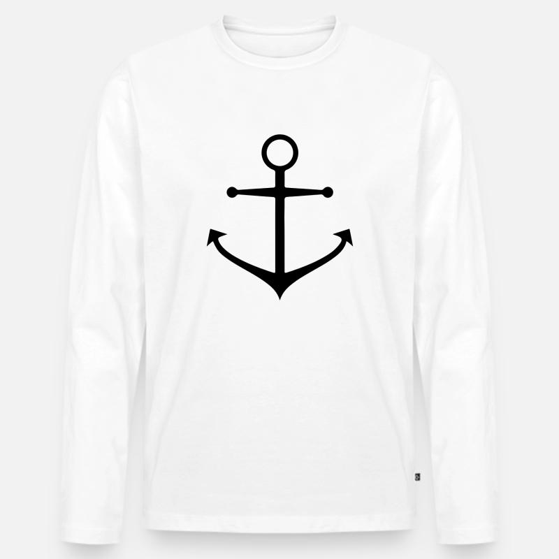 noch - Männer Premium Bio Langarmshirt - Weiß