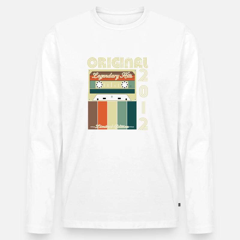 Legendäres Jubiläum 2012 - Männer Premium Bio Langarmshirt - Weiß