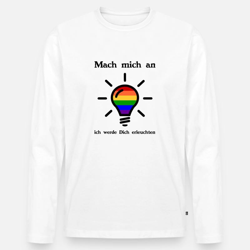machmichan - Männer Premium Bio Langarmshirt - Weiß