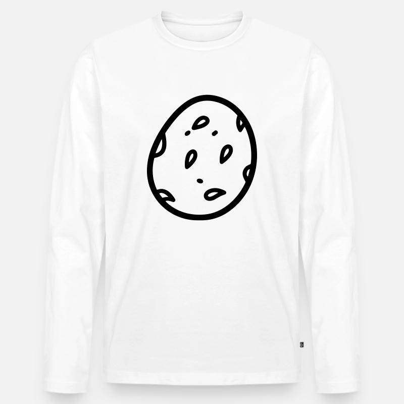 Kartoffel - Männer Premium Bio Langarmshirt - Weiß