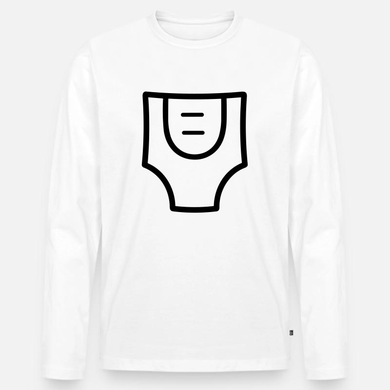 Schicht - Männer Premium Bio Langarmshirt - Weiß