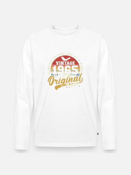 1965 Vintage Fødselsdag Vintage Retro Gave - Premium økologisk langærmet T-shirt til mænd - 