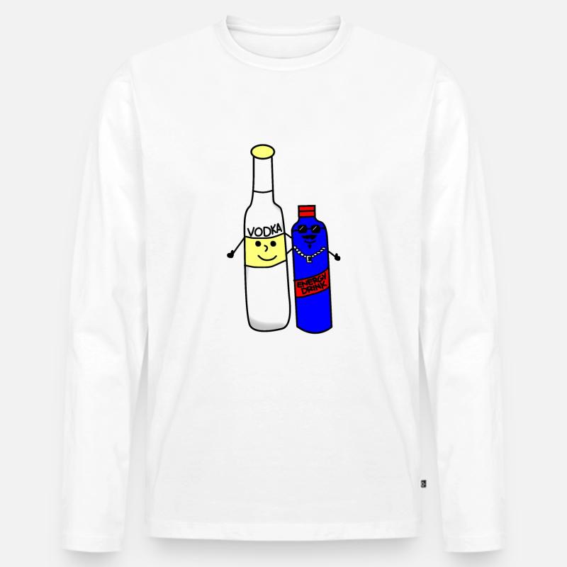 Vodka Energy - Männer Premium Bio Langarmshirt - Weiß