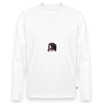 Bouvier bernois - T-shirt manches longues Premium bio Homme - blanc - Devant - Nico (187cm)