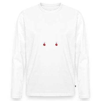 Time to Grill Grillmeister Grillen Geschenk - Männer Premium Bio Langarmshirt - Weiß - Vorne - Nico (187cm)