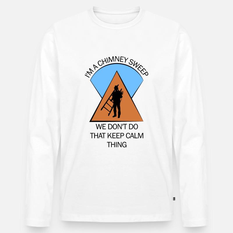 Schornsteinfeger Schlotfeger - Männer Premium Bio Langarmshirt - Weiß